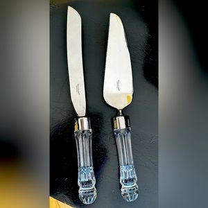 Waterford crystal bridal cake cutting set